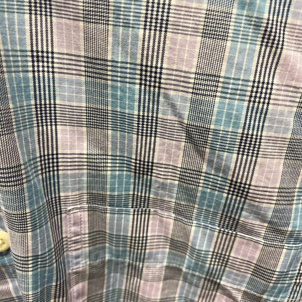 Peter Millar Blue, lavender and White Plaid Casual Shirt - Picture 2 of 5